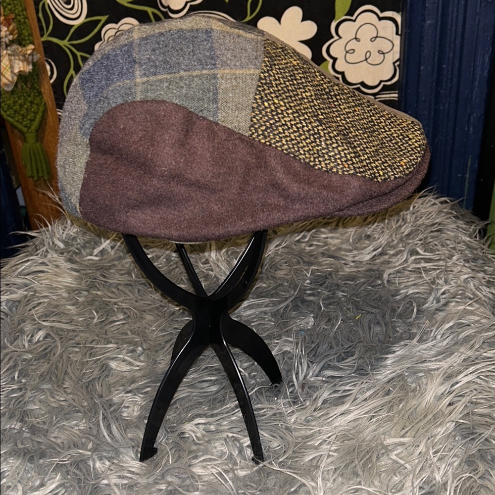 RETRO Newsboy Cabbie Patchwork Cap Sz L/XL